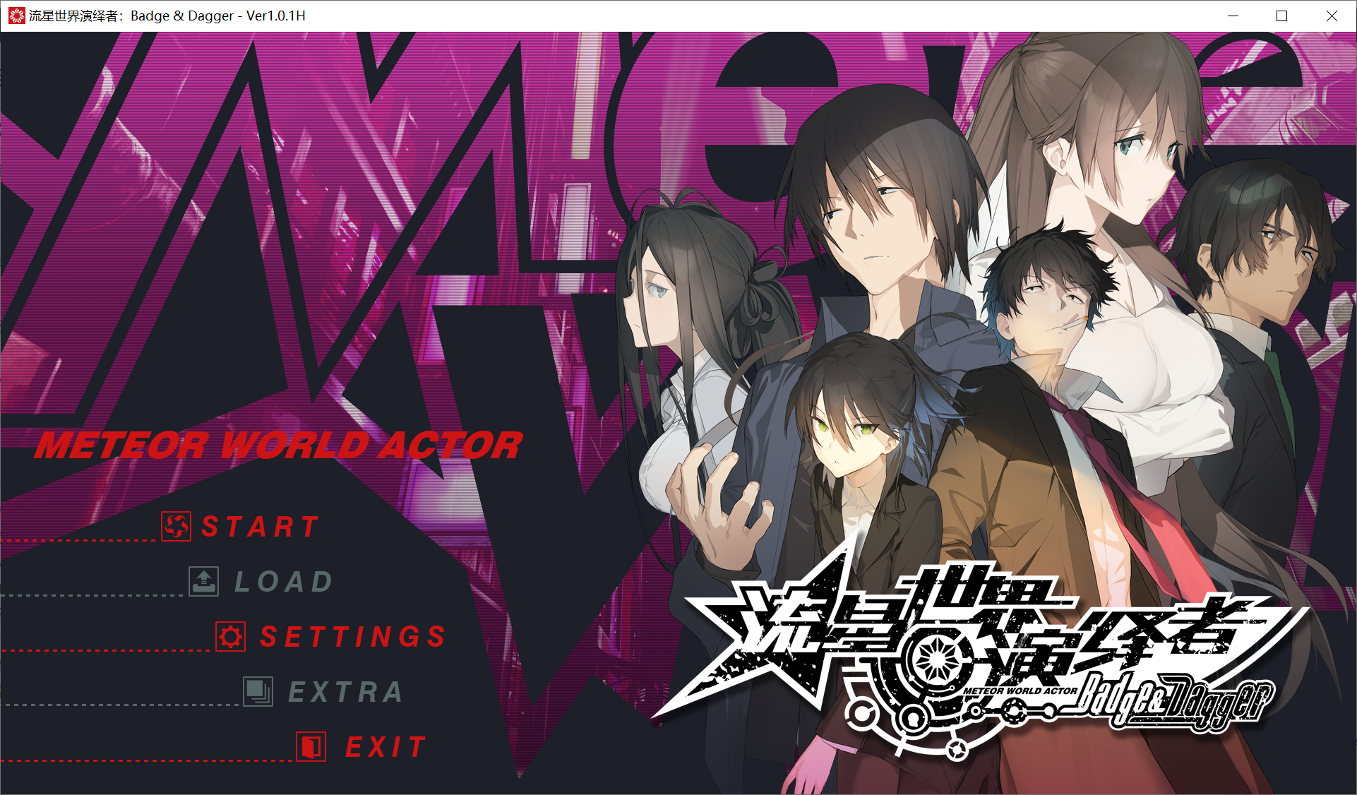 [PC-ADV游戏] 【ADV/官中/新作】Meteor World Actor 流星世界演绎者 Badge & DaggerV1.01H【3.3G/度盘】